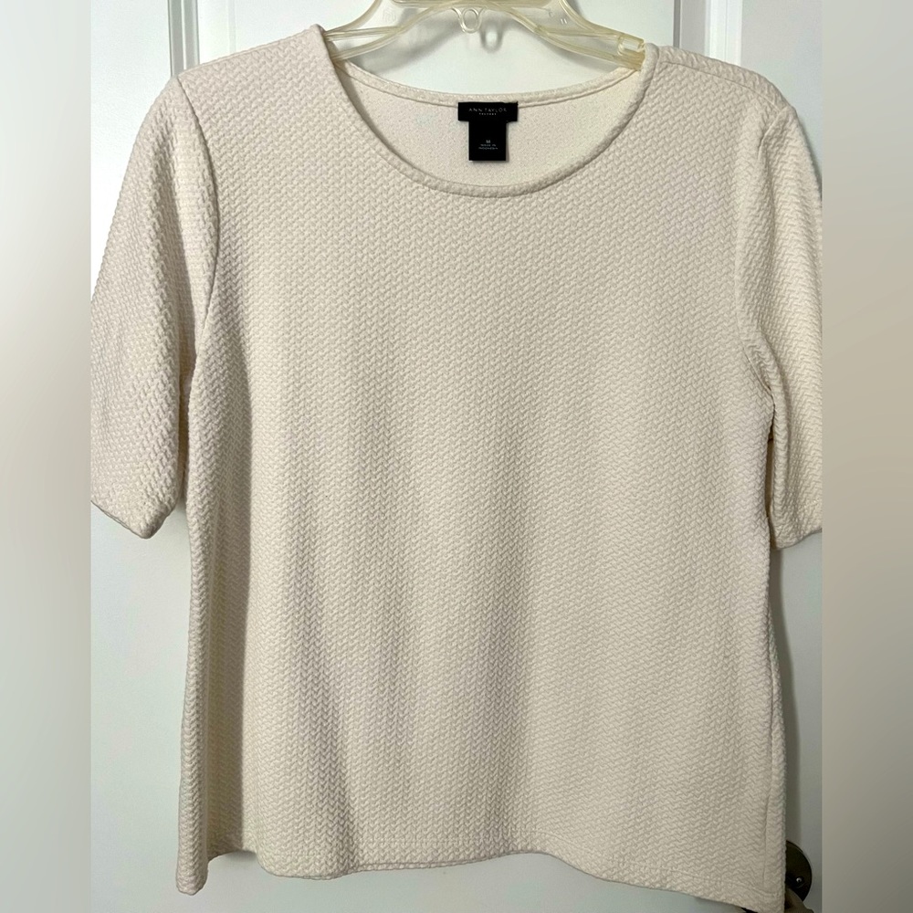 Cream knit top